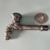 golden plating lengthen retro old style faucet tap